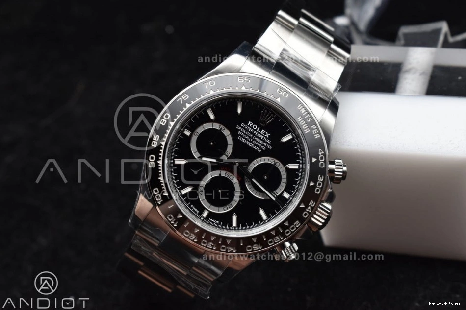 Elegant Steel Rolex Daytona Black SL4801 Factory Movement Dial in 1051 904L SBF VS 1:1 126500 0205